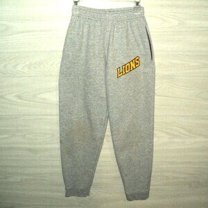 Lions Football Boy's Sz Youth Large Track Pants Gray Joggers Sweatpants Jerzees